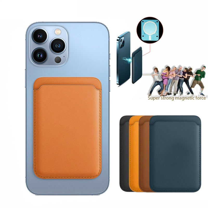 Leather Magnetic Wallet Mobile Phone