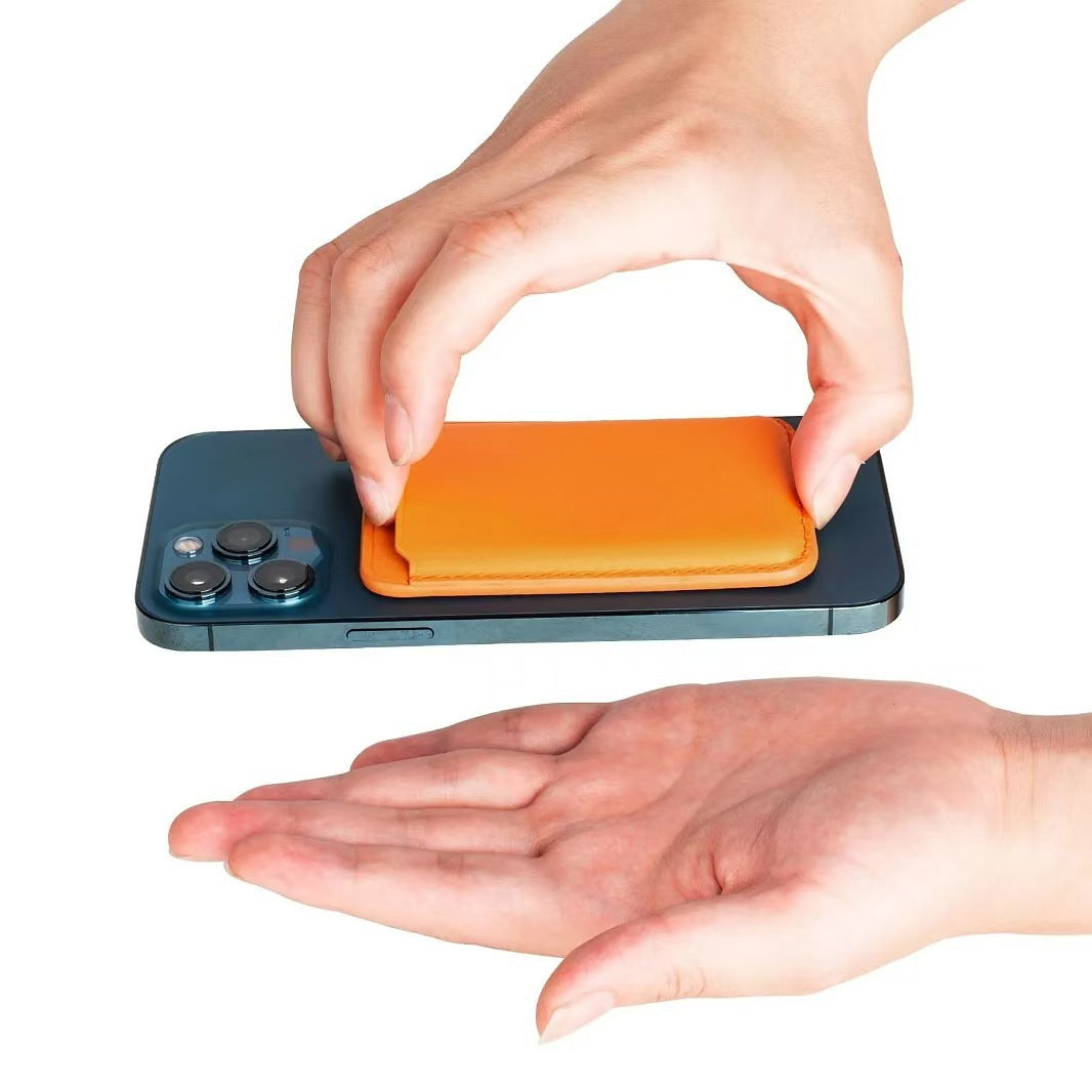Leather Magnetic Wallet Mobile Phone
